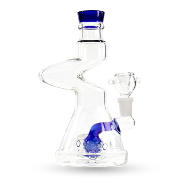 8 IN ZIGZAG SPRINKLER PERCOLATOR GLASS WATER PIPE